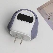 Set de 4 accesorios protectores para cargador y cable compatibles con cargador Apple 18/20W, que incluye: funda para adaptador de cargador, protector de cable, organizador de cable, anti-arañazos, anti-colisión y anti-suciedad, con diseño de tiburón gris y estilo lindo de dibujos animados - Gris - Ver 11