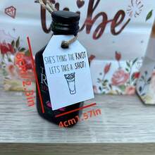 15pcs Personalized Labels, Hen Do Labels, Hen Do Favors - White - View 2