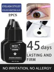 5ml Personal Eyelash Gel, Lasting And Tasteless, Waterproof Eyelash Extension Gel - Lasting For 45 Days, Tasteless, Non Irritating, Anti Allergy Formula - Very Suitable For Home Use, Fast Drying Strong Eyelash Gel, Long-Lasting DIY Eyelash Gel Lash Glue, Eyelash Glue