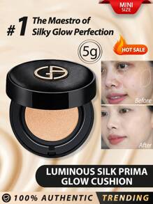 Giorgio Armani [Mini] LUMINOUS SILK PRIMA GLOW CUSHION #1 5g / The Maestro Of Silky Glow Perfection / The New Couture Cushion, The True-Skin Lasting Silky Glow With Smooth Silky Sensation. / Infused With Light-Reflective Faux Pearls That Capture And Diffuse Lights, It Reveals The Inner Glow Of Skin And Creates A True-Skin, Perfectly Flawless, Silky-Glow Finish. - #1 5g - View 1