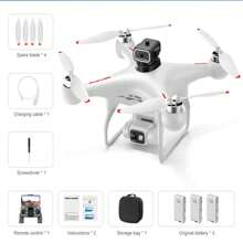 CASRRA The S116 Remote-Controlled Drone With A Camera Is Equipped With An Upgraded Remote Control Screen. Equipped With A High-Definition Electronic Adjustable Camera And A Brushless Motor, It Offers Longer Battery Life. Shoot Videos And Photos To Record The Good Life. Screen Control For Real-Time Image Transmission