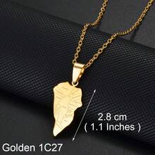 1pc Stainless Steel La Palma Island Map Pendant Necklace, Jewelry For Women & Girls - Multicolor - View 16