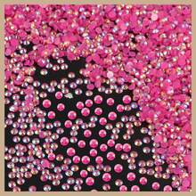 0.2cm/0.3cm/0.4cm/0.5cm平底水钻树脂水钻仿钻装饰材料适用于杯子、玩具、手工DIY、鞋子、服装 - A62深玫紅 - 查看 5