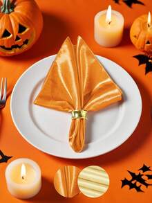 Decoración para la celebración del Día de Muertos, unicolor simple, absorbente y suave para la piel, para hotel, restaurante, hogar, fiesta, banquete, servilletas, decoración diaria - Multicolor - Ver 2