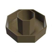 ORIZZONTE Vaso Decorativo Geometrico a Livelli,Vasi Piante Grasse e Fiorite,piccolo vaso per piante,vaso decorativo, Scrivania, Ufficio, Soggiorno e Decorazione della Casa, 14*14*7.3 cm, 100% Made in Italy - argilla - Visualizzare 3