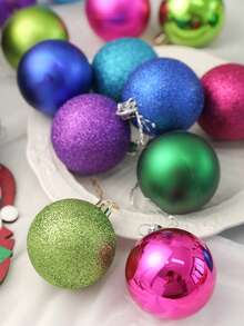 24 pezzi Palline di Natale 3cm/1,2 pollici, Decorazioni Natalizie, Palline di Natale, Babbo Natale, Pigne, Stella per Punta Albero di Natale e altre decorazioni da appendere all'albero di Natale, Decorazioni Natalizie per la casa, Regali di Natale, Decorazioni Natalizie