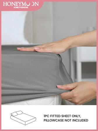 1 pièce Drap-housse de couleur unie, protège-matelas, housse de matelas pour lit, drap-housse à poche profonde, doux et respirant, pour lit de toutes tailles - Twin, Full, King, Queen. Essentiel pour la literie de la maison et de la chambre d'étudiant