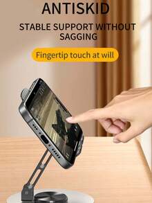 A Metal Phone Holder With A Rotating Folding Desktop Phone Holder - Multicolor - View 5