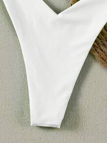 Bộ bikini Polovedo chính hãng, hàng mới về mùa Xuân/Hè, kiểu dáng gợi cảm, thanh lịch, màu trắng trơn họa tiết hoa, dành cho nữ, thích hợp đi biển, nghỉ mát hoặc hẹn hò. - trắng - Xem 5