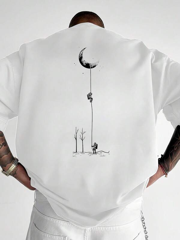 Men's Fashionable Printed Loose Short Sleeve T-Shirt | Exquisite Design | Summer Essential | Easy To Match, Showcasing Your Style