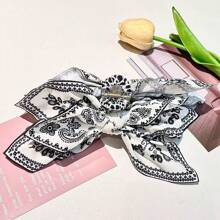 1pc Bohemian Versatile Unique Hair Clip, Red Cashew Flower Bow Grab Clip Sweet Hair Claw Resort Ponytail Clip Fashion Headwear Hair Accessories Women Claw Clip