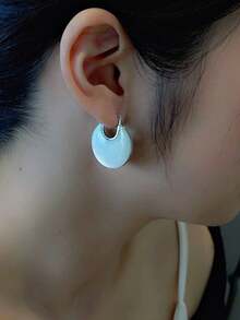 2 件几何滴油简约别致铜多色耳环，适合女士，适合宴会、聚会、约会、搭配日常服装 - B11552 - 查看 8