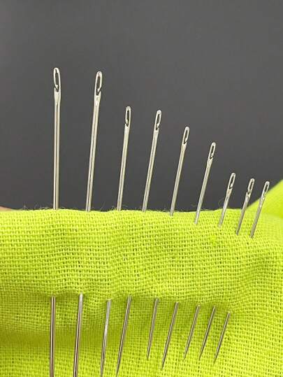 30 إبرة خياطة جانبية التحميل، بدون الحاجة إلى تمرير الخيط، إبر مناسبة للمسنين، يدوية الصنع للخياطة والحياكة والملابس والتطريز