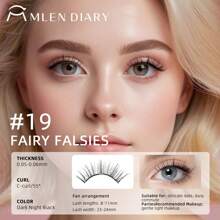 MLEN DIARY [Soft Magnetic] MLen Diary Magnetic Eyelash Case - Reusable Soft Magnetic Eyelashes, No Glue & Eyeliner, Waterproof, Lightweight Natural Look, 10-12mm, Includes Pouch & Brush, Magnetic Eyelashes Reusable