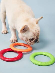 PETSIN 狗狗訓練玩具戶外運動飛盤互動寵物玩具,適合狗狗 - 彩色 - 查看 2