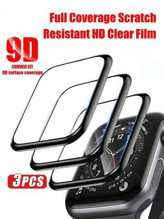 3 件陶瓷膜屏幕保护膜适用于 9/8/7/6/SE/5、45mm/41mm/42mm/44mm/40mm/38mm，非玻璃，兼容 Watch Ultra 49mm，适用于 S10 系列 42mm/46mm