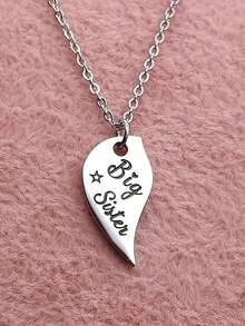 3 Peças Conjunto de Colar Personalizado com Nome dos Membros da Família, Presente Parental Combinando, Pai, Mãe, Filho, Filha, Amigos, Irmãs, Avô, Avó, Presente Personalizado para Ano Novo, Volta às Aulas, Inverno, Dia dos Namorados, Menino, Menina, Multifuncional, Ornamental, Letra, Estiloso, Moderno, Colorido, Kawaii, Adorável, Fofo, Casual, Personalizado, Único, Customizado, Filho, Filha, Outono Chique, Crianças, Joias de Moda Infantil Personalizada - Prata - Visão 3