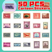 50张复古纪念邮票贴纸，旅行贴纸，城市贴纸，卡通贴纸，复古旅行贴纸，国家贴纸，世界地图贴纸，防水乙烯基贴纸，适用于水瓶、电脑、笔记本电脑、手机、行李箱、笔记本、冰箱等。 - G - 查看 7