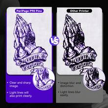 Impresora portátil de plantillas para tatuajes PeriPage P90: dispositivo de transferencia térmica para tatuadores profesionales, diseño compacto con 5 hojas de papel térmico A4.