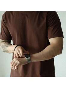 Plain Short Sleeve T-Shirt 100% Cotton Basic S-G3 - Rỉ Nâu - Xem 4