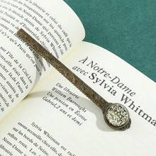 9件复古干花书签，耐用的金属材质，独特的干花镶嵌设计，为阅读和记录增添文学气息，适合作为爱花读者和学生的生日或返校礼物 - 銅色 - 查看 22