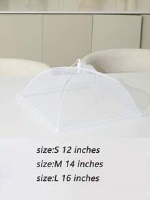1pc Minimalist Square Lace Folding Anti-Fly Food Cover For Home Use - Plain Weave - View 13
