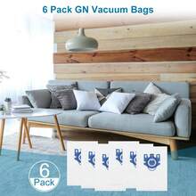 6pcs 3D Airclean GN Replacement Bags, Compatible With Miele GN Series Vacuum Cleaner Bags, Including Classic C1, Complete C1, Complete C2, Complete C3, S227, S240, S270, S400, S2, S5, S8 Series, Replacement Part No.: 10123210 - Blue and White - View 7