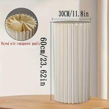 Chân cột tựa lưng đám cưới, chân cột bàn bánh tráng miệng, chân cột La Mã, chân cột ống giấy gấp, chân cột nghệ thuật, chân cột tựa lưng đám cưới, chân cột bàn bánh tráng miệng, mặt trên không có tấm nhựa (tấm acrylic gương, xé lớp màng bảo vệ để đạt được hiệu ứng) - trắng - Xem 9