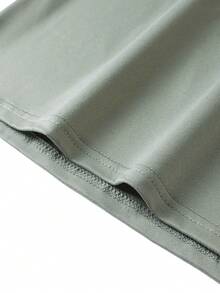 男士夏季字母印花圆领宽松休闲T恤 - 綠色 - 查看 4