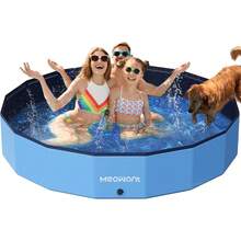 Meowant Piscinas Plegables Perros Grandes, Piscinas Plegables de plástico Duro para Perros al Aire Libre, Piscinas portátiles para Perros Extra Grandes y medianos y niños (XXXL-79'' * 12'') - 3XL-200cm*30cm - Ver 8