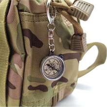 1pc Mini Compass Vintage Survival Zinc Alloy Pocket Compass With Key Ring Camping Compass Keychain Trekking Navigation Tools Car Accessories For Women Keychain For Bag - Gold - View 6