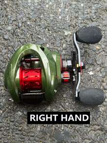 1 件重型诱饵式渔线轮 - 最大阻力 20 磅，齿轮比 7.2:1，耐用铝和不锈钢结构，适用于咸水和淡水钓鱼，绿色，是大鱼和经验丰富的垂钓者的理想选择 - 彩色 - 查看 12