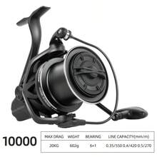 1pc Drag 20KG Big Spinning Fishing Reel 8000-14000 Series Aluminum Alloy Spool Fishing Reel 4.8:1 Baitcasting Reels Reel Fishing - Multicolor - View 14