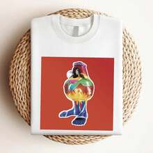 180g Pure Cotton Bjork Volta T Shirt Band 2007 Tee Tour Concert Unisex Short Sleeve Tee NH8201 For Men Versatile Breathable For Women Graphic Summer Stretched Streetwear Print Round Neck Short Sleeve Stylish Comfortable Slightly Designer Clothes Fashion Top For Everyday Wear Casual Soft - 白色 - 查看 4