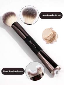 MAANGE 1/2/10件套专业化妆刷套装，可重复使用且便携，包含粉底刷、腮红刷、遮瑕刷、修容刷、鼻刷、细节刷、眼影刷、眼线刷、眉刷，适用于液体化妆品，适合日常面部彩妆。 - 咖啡棕 - 查看 12