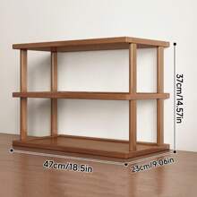 1pc Desktop Multi-Layer Storage Rack, Simple Bookshelf For College Students, Tabletop Placement Shelf, Wooden Rack, Storage Rack, Small Layer Rack On The Table