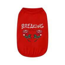 1PC玫瑰印花拥抱美好生活，四季时尚透气背心