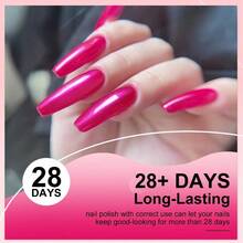Quick Dry Nail Polish Crimson Summer Nail Lacquer For Nail Art Regular Nail Polish 0.41 Fl Oz.DEVO - 赤紅 - 查看 4