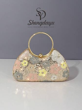 حقيبة يد مطرزة بالزهور من SHENGDAYUSKIN. حقيبة يد نسائية عصرية بترتر لون المشمش، حقيبة سهرة، قابلة للتخصيص، مناسبة للنساء، مناسبة للحفلات والأعراس والولائم والعطلات. مثالية للحفلات والأعراس والولائم، ويمكن ارتداؤها مع فساتين حفلات العطلات والسهرات والفساتين المرصعة بالترتر. أفضل خيار لحفل استقبال العروس: حقيبة أنيقة، حقيبة لامعة بالترتر، حقيبة نسائية أنيقة بزهور'