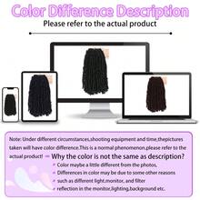 蝴蝶辫钩针发辫 1-7 包 预卷柔软仿旧假辫 女士适用 10/12/14 英寸 - 黑色 - 查看 9