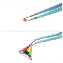 2pcs Stainless Steel Tweezers, Jewelry Making Tools, Epoxy Resin Mold Tools, Color Tweezers Kit, Handmade Jewelry Accessories Color Scrapbook Tweezers, Straight And Curved Tweezers Are Suitable For DIY, Scrapbook, And Are Good Helpers For Bead And Fine Projects. Guka Tweezers, Pink/Blue/Purple/Black - Baby Blue - View 2