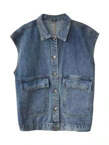 Women Denim Jackets & Coats - Blue - View 6