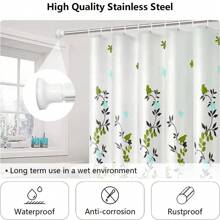 重型可伸缩浴帘杆 伸缩杆 浴室门窗秋季装饰 - 白色 - 查看 7