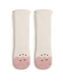 1 Pair Cartoon Pattern Cute Baby Long Socks, Thick Warm Soft Breathable For 0-5 Years Old, Autumn/Winter