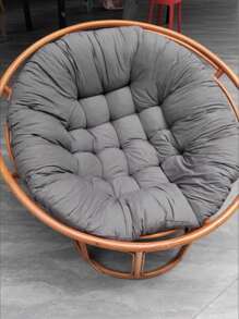 户外休闲椅垫 | 聚酯纤维簇绒设计 | 毛绒圆形舒适座椅，适合露台和花园 | 耐用且时尚 | 适合全天候使用，户外椅垫