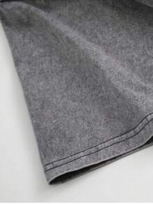 EWH Hip Hop High Street Day Comics Characters Creative Printed Summer Short Sleeve T-Shirt Men Men Oversize Couple DG004 - Xám - Xem 4