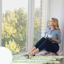 Anti-Mosquito Window Screen, Free Cutting Window Screen, Simple Installation, Black And White Invisible Window Screen, Suitable For Bedroom, Living Room, Bathroom, RV, Adjustable Size Mosquito Net, Anti-Insect Net To Prevent Cats From Entering And Exiting The Curtains