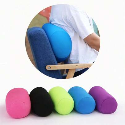 1pc Cylindrical Comfortable Portable Pillow, Neck Support For Travel And Home Sleep, Soft Lightweight Bead Filled Travel Neck Pillow, Extremely Comfortable, Size 15x6 Inches