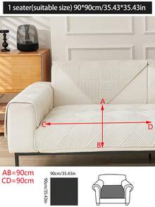 1 件厚毛绒沙发垫套，现代简约防滑保暖沙发座垫，防尘可洗沙发套，柔软防褪色，宠物友好，适合 L 型沙发和 1/2/3/4 座沙发，适用于卧室、办公室、客厅 - 米色 - 查看 18