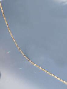 Nooxian 1 件女士不锈钢金色波浪链项链，适合日常佩戴 - 金黃色 - 查看 6